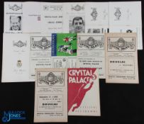 Selection of Crystal Palace home match programmes 1952/53 Reading (FAC), 1955/56 Southampton,