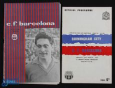 1959/60 Inter-Cities Fair Cup Final match programmes; Birmingham City v Barcelona match programme 29
