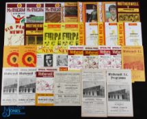 Collection of Motherwell home programmes 1950/51 Airdrie, 1954/55 Falkirk, 1955/56 Forfar