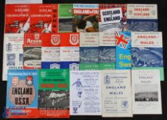 Selection of England international match programmes 1955 Scotland (Duncan Edwards debut), 1958 Wales