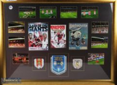 2009 Champions League - 1240mm x 940mm framed and glazed montage - Liverpool v Real Madrid titled '