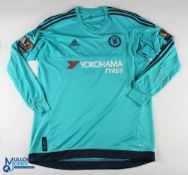 Asmir Begovic No 1 Chelsea 2015/16 goalkeeper match issue football shirt - Adidas / Yokohama