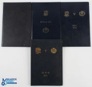 VIP England v Scotland Rugby Programmes 1965-81 (4): The attractive hard bound Committee Box &