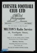 1947/48 Chester v Oldham Athletic Div. 3 (North) match programme (Volume II no. 1) 23 August 1947;