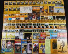 Collection of Wolverhampton Wanderers home programmes 1946/47 Rotherham Utd (FAC), 1947/48 Sheffield