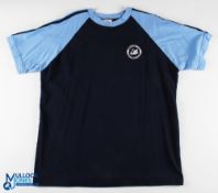 Swansea City Football Shirt - navy blue with sky blue sleeves (not original) - worn by Swansea City