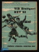 1953/54 VfB Stuttgart v BSV 92 match programme at the Olympic Stadium 9 May 1954; also includes