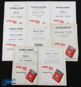 Selection of Norwegian club match programmes 1955 Varegg v Viking, 1958 Oslo v Kobenhavn, 1958