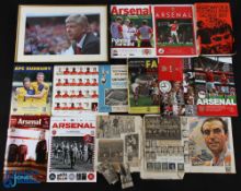 Arsene Wenger Signed Photograph, plus Football items to include Arsenal Football programmes 2006-