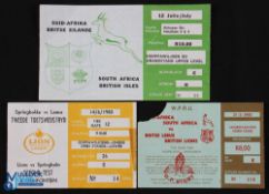 1980 British & I Lions Rugby Tour to S Africa Tickets (3): 1st, 2nd & 4th tests, at Newlands,