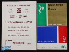 France in S Africa Rugby Programmes (2): Large issues for the Tricolores v the 'Boks at Durban in