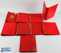 Vintage Manchester United Programmes Folder Binders, to include 1982-85 x2, a Wembley binder,