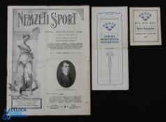 Oxford University FC 1906/07 Tour of Hungary football selection (3) to include Itinerary for the