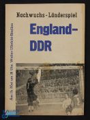 1960 German Democratic Republic v England U23's international match programme 15 May 1960; small