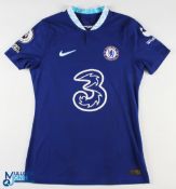 Ben Chilwell No 21 Chelsea 2022/23 home match issue football shirt - Nike / 3, PL No Room for Racism
