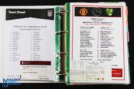 Collection of Manchester Utd U18's, some FA Youth, Premier league 2, U21's, U23's, single sheet