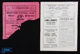 Pre-War 1932/1933 Brentford v Torquay Utd Div. 3 (S) match programme 3 September 1932; front cover