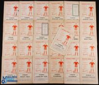 1953-54 Kidderminster Harriers Home Football Programmes - Birmingham League, Hereford Senior Cup,