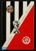 1964/65 KR Reykjavick v Liverpool European Cup match programme 17 August 1964; good. NB: Liverpool
