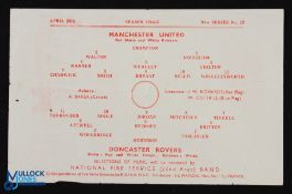 War Time 1944/45 Manchester Utd v Doncaster Rovers Football League Cup North 3rd round at Maine