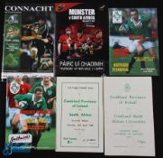 S Africans in Ireland Rugby Programmes (6): SA v Combined Provinces 1965 & 1994; Connacht 1997;