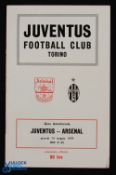 1959 Juventus v Arsenal friendly match programme 14 May 1959; good. (1)