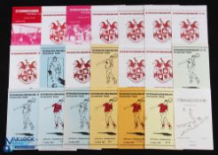 Collection of Stenhousemuir FC home programmes 1967/68 Brechin City, 1968/69 Airdrie (SC), Stranraer