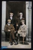 Early and scarce 1900 Golfing Coloured Postcard - St Andrews International Golf Match Scotland v