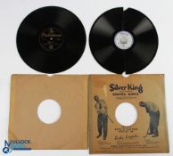 2x Golf Related Gramophone 78rpm records - The Silver King 'Golfing Hints' by Archie Compston to