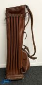 1930 Bryant Birkdale Leather and Rexine Golf Bag, with 14 individual dividers 4 in the centre