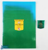 Scarce 1975 Japan v Britain Pro Golf Match Signed Programme, Guest Badge and Newspaper Cutting (3) -