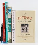 Jacobs, John signed collection of golf books (4) all signed and dedicated to Tommy Horton to incl 