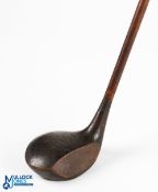 A E Sheppard Hawkstone Park special large head dark stained persimmon brassie with central brass