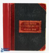 Interesting 1909 North British and Mercantile Golf Club (Edinburgh) Minute Book - bound in half