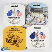Collection of 1990s Johnny Walker Ryder Cup Spectator Cushions et al (4) to incl 1993 The Belfry c/w