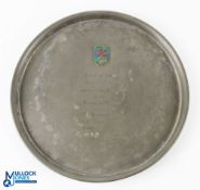 1976 Laurie Auchterlonie St Andrews Florida Presentation Engraved Pewter Plate - given to