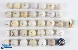 36x Assorted late 1970s Dimple Golf Balls incl a wrapped Slazenger and Penfold Ace, and other