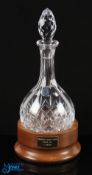 1993 Collingtree Seniors Golf Classic Winners Lead Crystal Port Decanter - handmade exclusively by