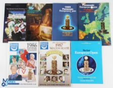 European Golf Programme Collection, to include 1st 1978 Open at Walton Heath, 1986. 1987, 1988,