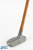 Spalding American Schenectady putter centre shafted alloy mallet head fitted with the original