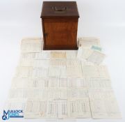 c1940-1970 - large Collection of Period Golf Scorecards and club rules, all with an oak Devon County