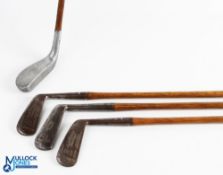4x Assorted putters - to incl' Mills Mallet head L model, Alex Aitken of Gullane by Winton