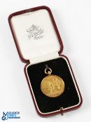 1931 9ct Golf Bowling Medal, embossed with a bowling scene, engrave to the back Presented by John
