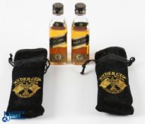 2x 1993 Johnny Walker Ryder Cup 12yr Old Black Label Scotch Whiskey Miniature Bottles - both in