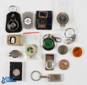Collection of Golfing Money Clips, Key Rings, Belt Buckle et al (14) to incl Sterling Silver 1993
