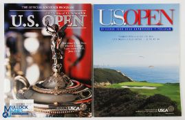 2x Official US Open Golf Championship Programmes - '08 Played at Torrey Pines won by Tiger Woods and