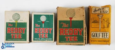 4x Boxes of Golf Tees to incl The Reddy Tees Large box, 2x The Reddy Tees small one stamped white