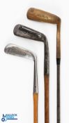 3x Various putters - features a Charles Johns Knap putter showing the Nicoll hand mark, a modified