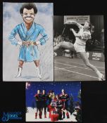 Signed Boxing Tim Holder Print of John Conteh Light Heavyweight, Badmington signed Gilliam Gilks