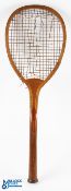 c1889 Douglas Practice 100 Tennis Racket - has a faint 